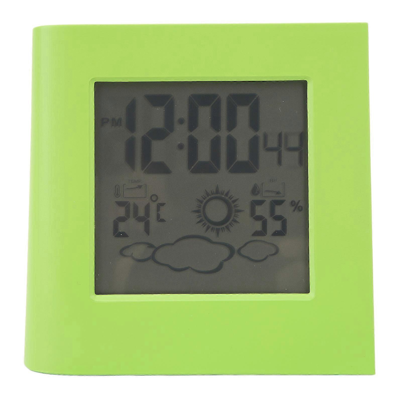 Solar Battery Dual Energy Alarm Clock Weather Forecast Temperature Humidity Alarm Clock