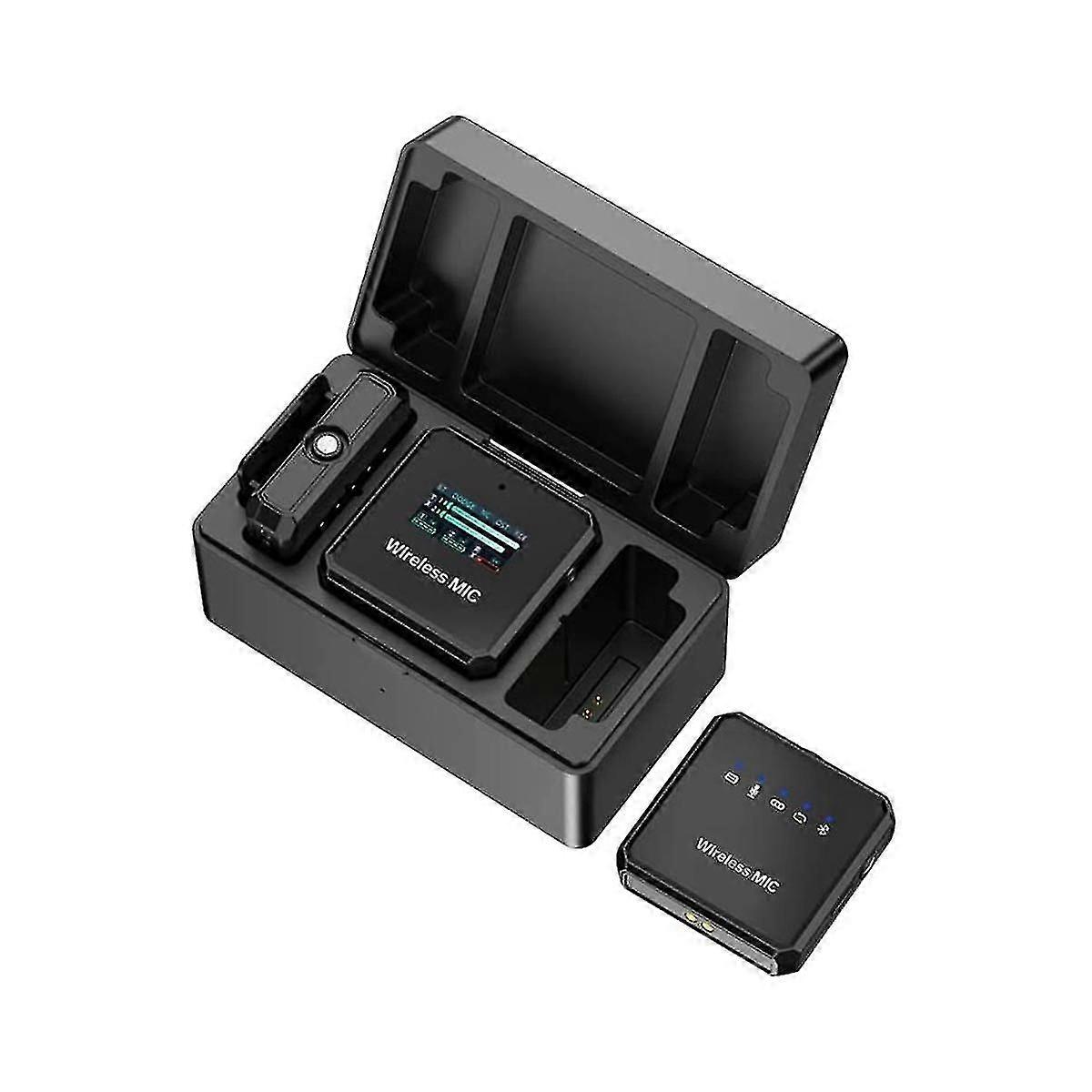 One-To-Two Wireless Lavalier Microphone, Smart Charging Box, 2.4G Digital Display Accompaniment