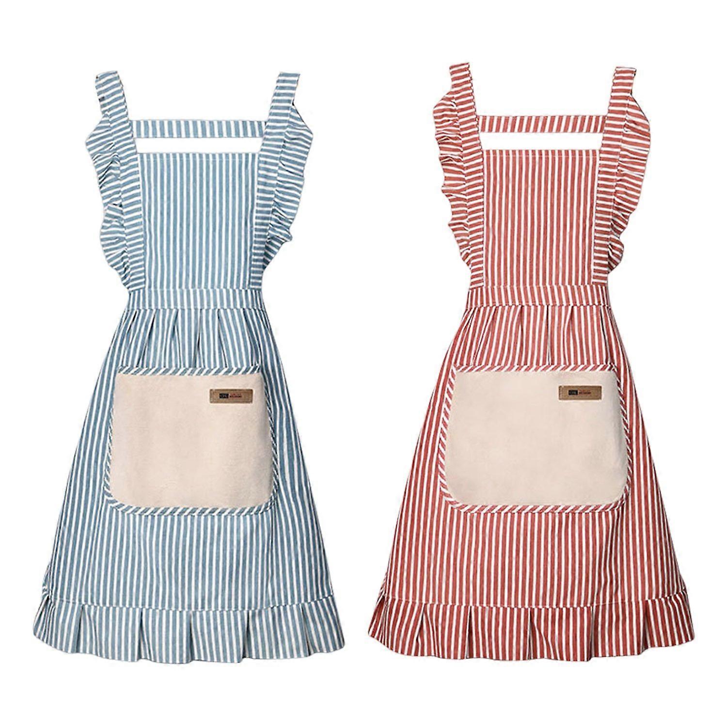 Kitchen Cooking Aprons Adjustable Strap Bib Aprons Soft Chef Aprons with Large Pockets Unisex Cotton