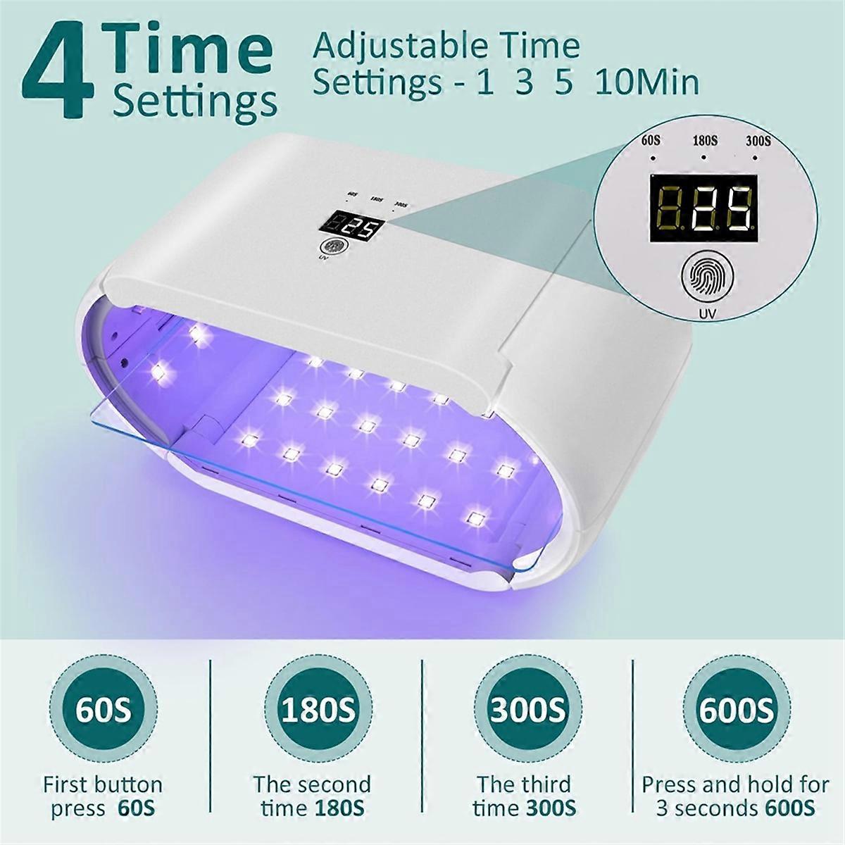 Enhanced Uv Light with Digital Display Timer 48 LED Uv Light,EU Plug