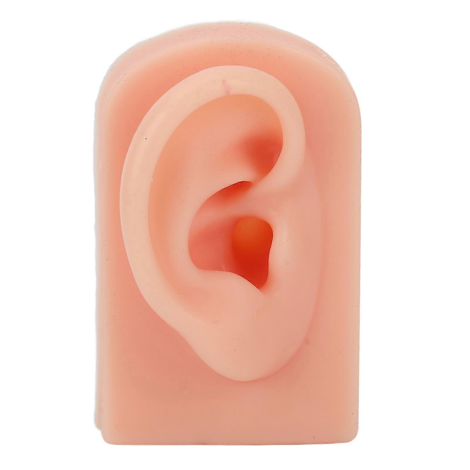 Silicone Ear Soft Flexible Right Reusable Human Model for Ear Piercing Training And Earrings Display