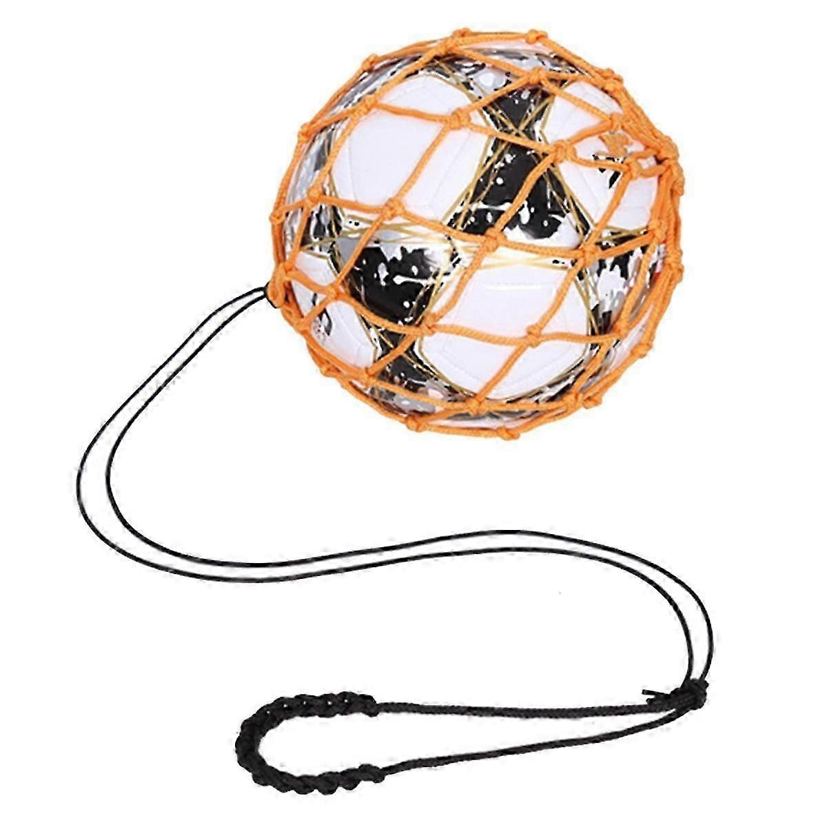 Yellow Football Ball Net Bag, Bold Encryption + Elastic Rope, Football Training Bag, Portable Ball