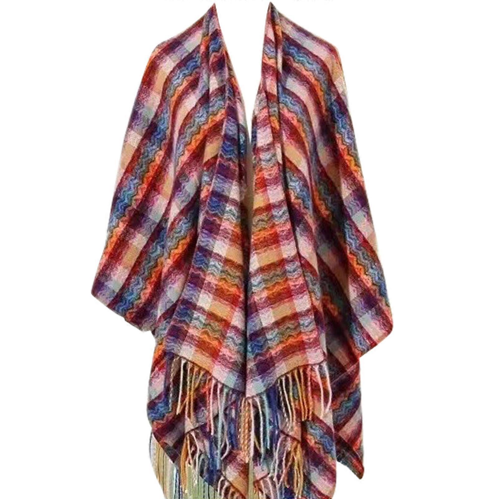 Spring Autumn Shawl Minimalists Warm Shawl Halloween Dress Up Shawl for Stylish Layering White