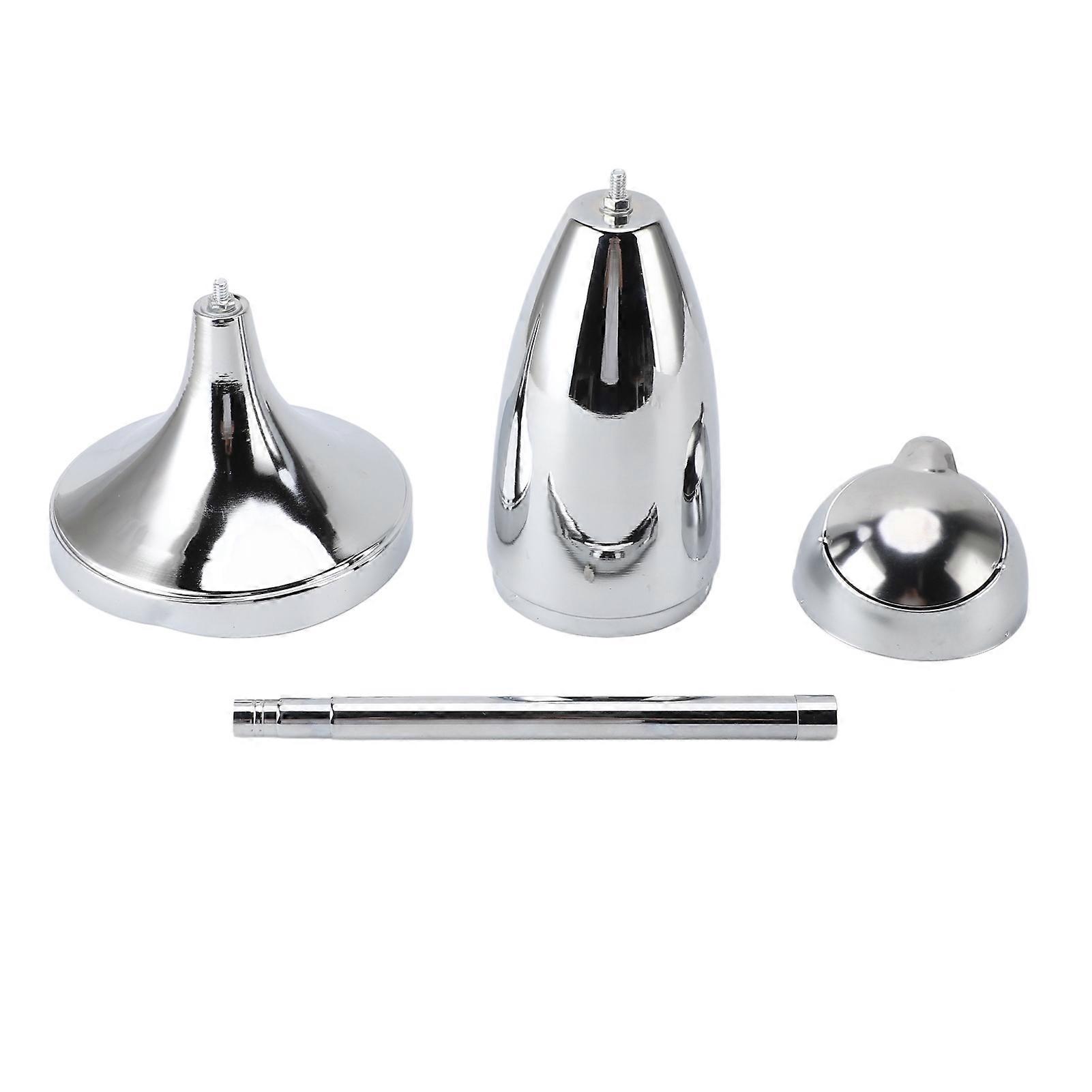 Outdoor Standing Ashtray with Lid, Large Capacity, Self-Cleaning, Removable, Adjustable Height, for Home, Patio, Silver