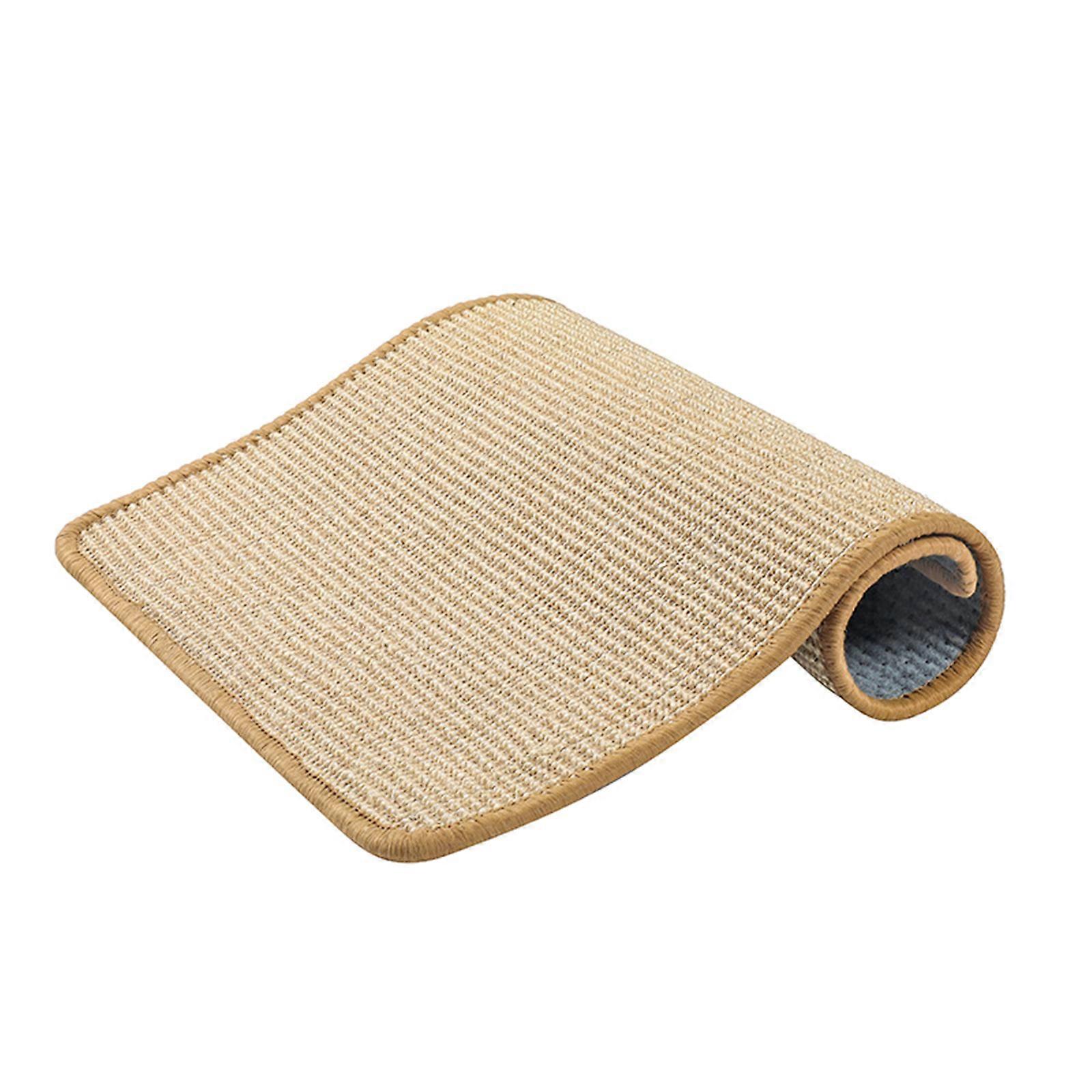 Cat Scratcher Sisal Mat Natural Sisal Cat Scratch Mat Horizontal Cat Scratch Pad Cat Floor Scratching Pad for Indoor Cat primary color
