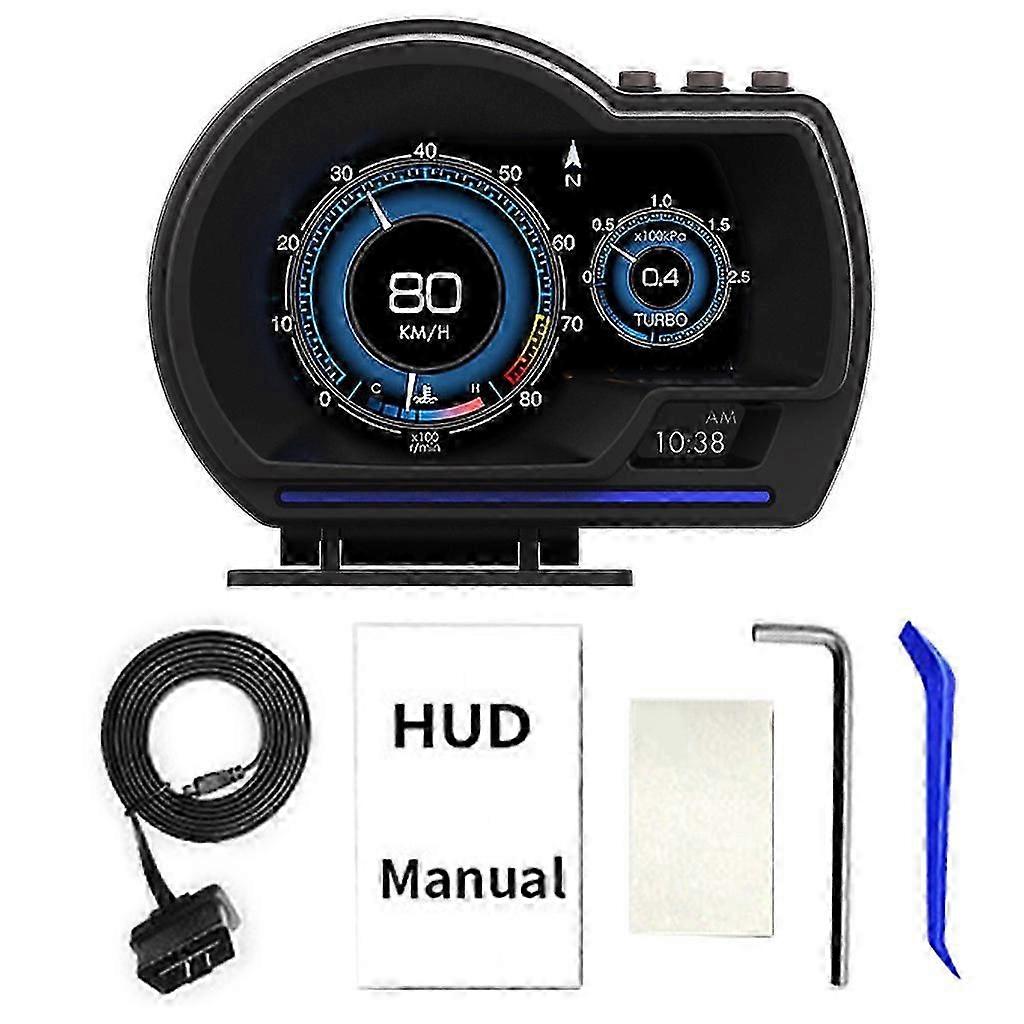 AP-6 Car HUD OBD2 GPS Head-up Display Speedometer Alarm