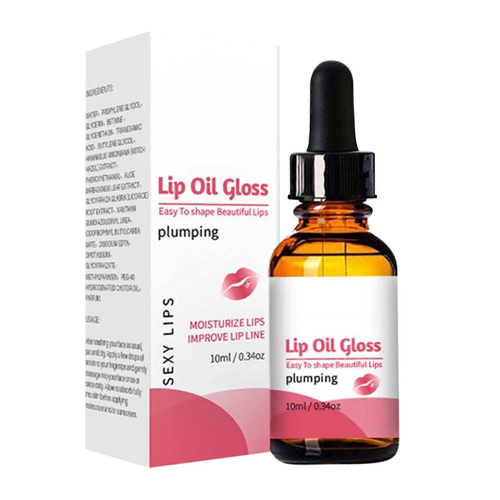 Peptydowy olejek do ust Gloss Seksowne usta Nawilżają usta Poprawiają kształt ust 10 ml / 0.34 uncji Olejek do ust dla kobiet Piękne usta