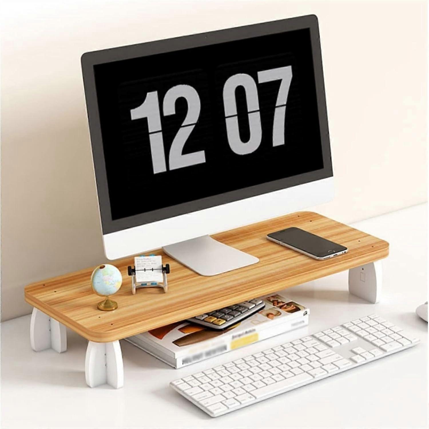 PC Stand Wood PC Tower Stand Monitor Stand Riser, PC Host Case Holder ...