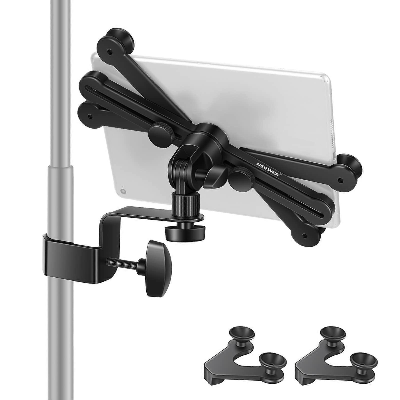 7-14 Inch Adjustable Tablet Holder for iPad Pro, iPad Air, Google Nexus, Compatible with Various Models