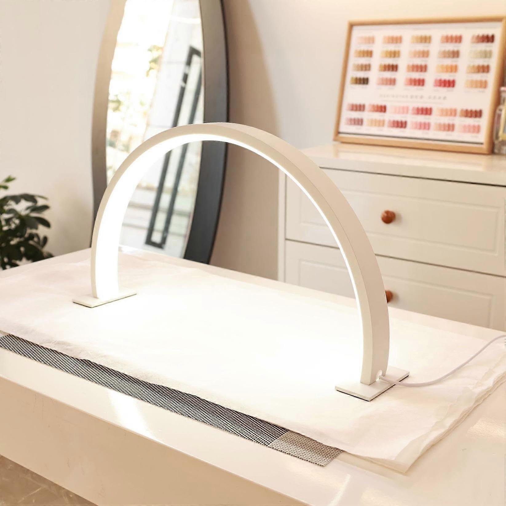 Professional Half Moon Light - USB Powered Desk Lamp for Nail and Eyelash Technicians, Adjustable Brightness, Stylish Design