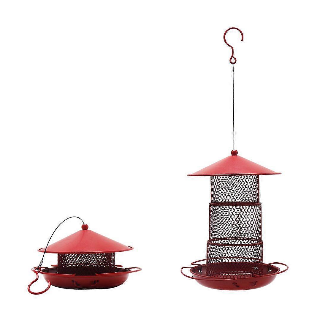 Outdoor hanging squirrel-proof multi-layer hummingbird feeder iron bird feeder