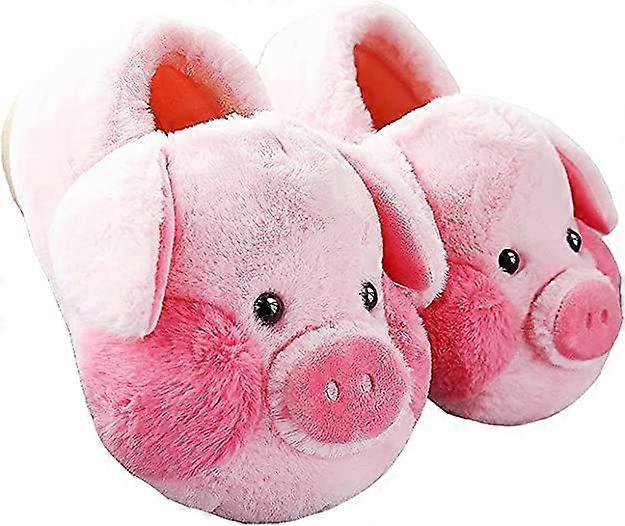 Pig Slippers Animal Slip On Slippers Fluffy Adult Pig Slippers