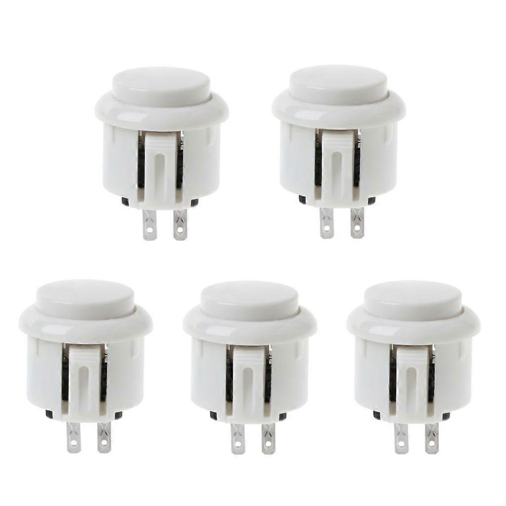 Upgraded 24mm Arcade Game Round Button for Jamma Mame,5 Pcs/set