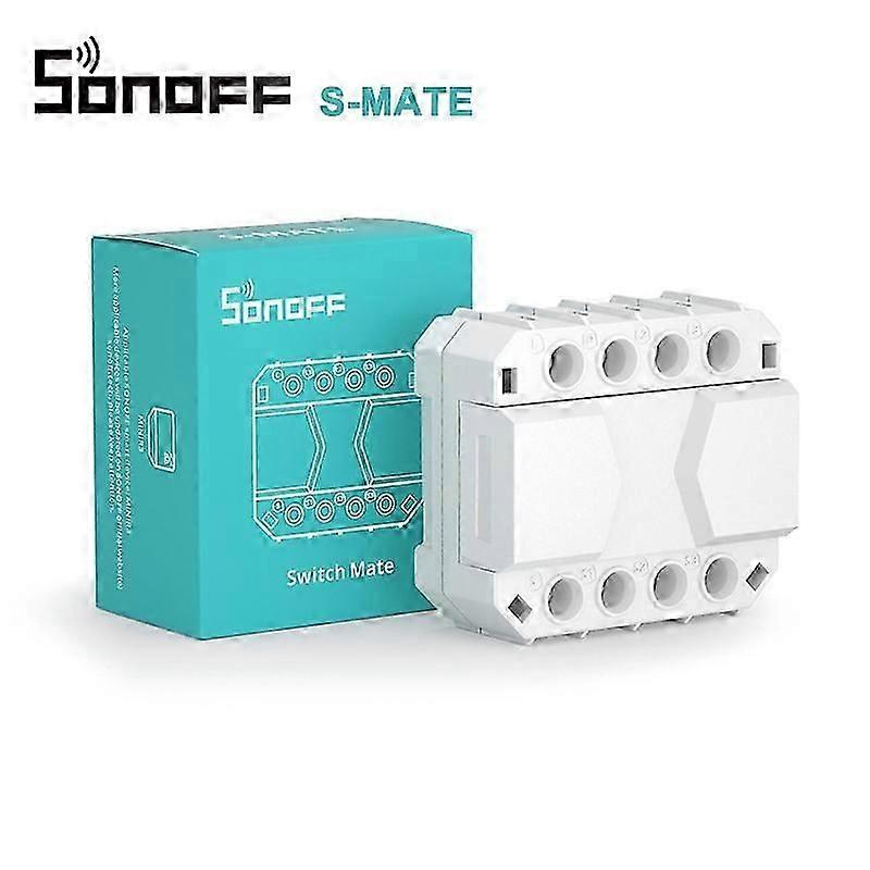 SONOFF MINIR3 16A WiFi Smart Switch With S-MATE Remote Controller No Neutral