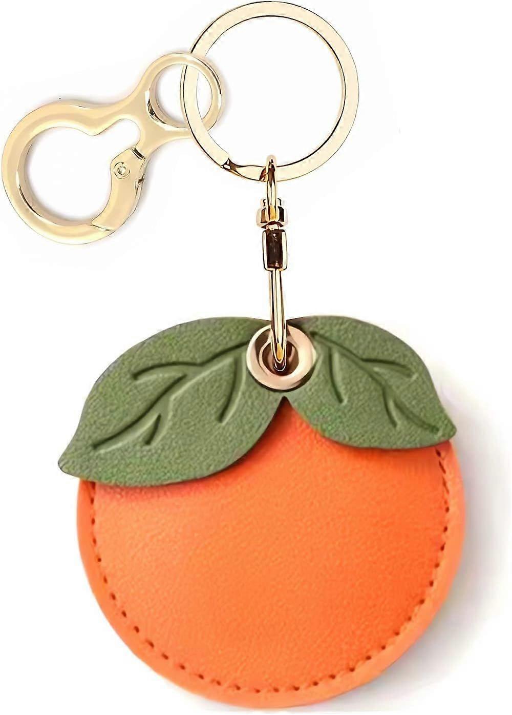 SDIGV Leather Keychain Holder Case Compatible with Apple AirTag, Cute Protective Air Tag Cover With Keychain Ring, Anti-Scratch Finder GPS Tracker Cas