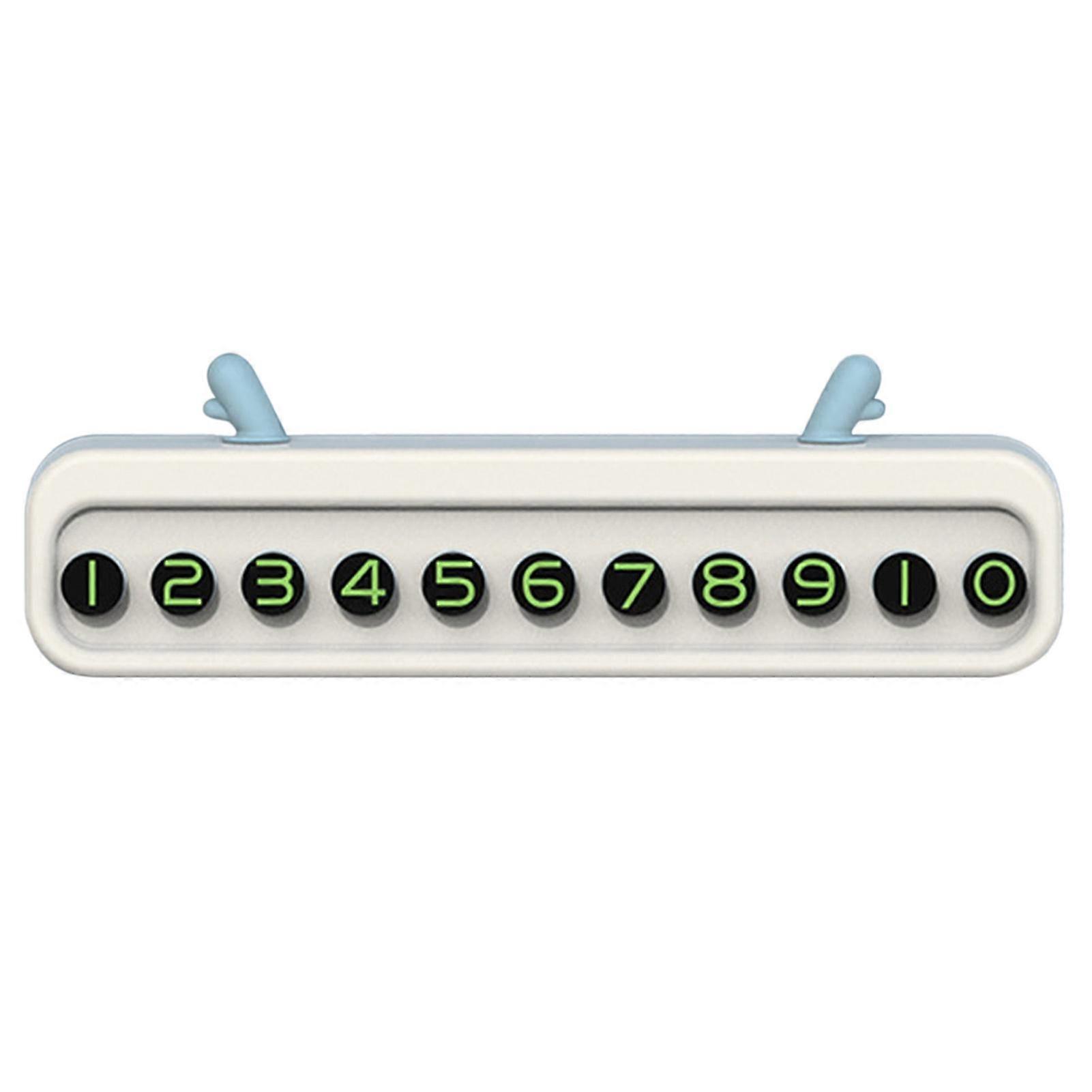 Front Phone Number Plate Multifunctional Temporary Parking Number Card Car for Trucks Vehicle Light Blue