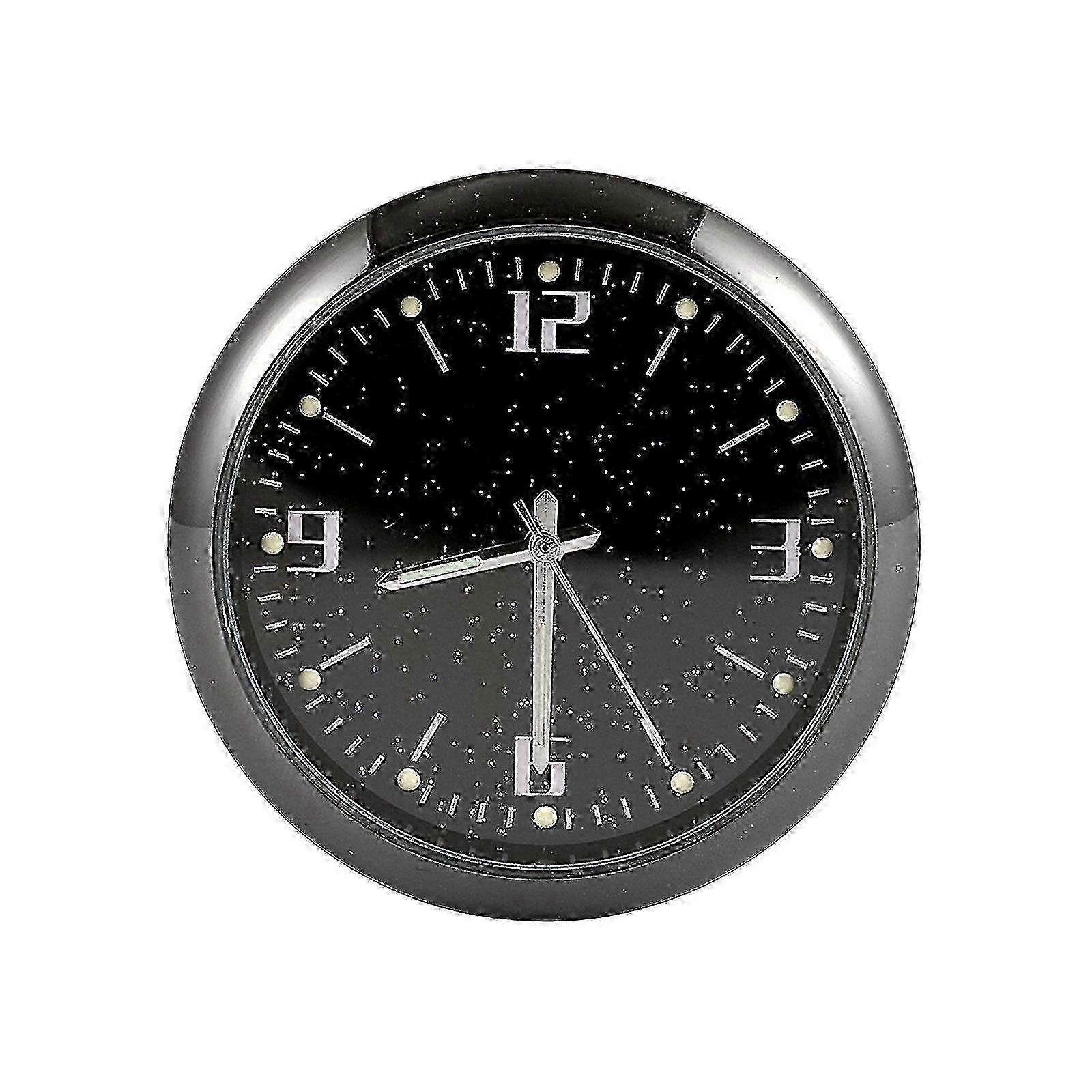 4-Inch Fluorescent Dashboard Clock For Car/Truck, Metal Vent-Mounted Mini Timepiece With Glow-In-Dark Display_mm2 -CN-WR