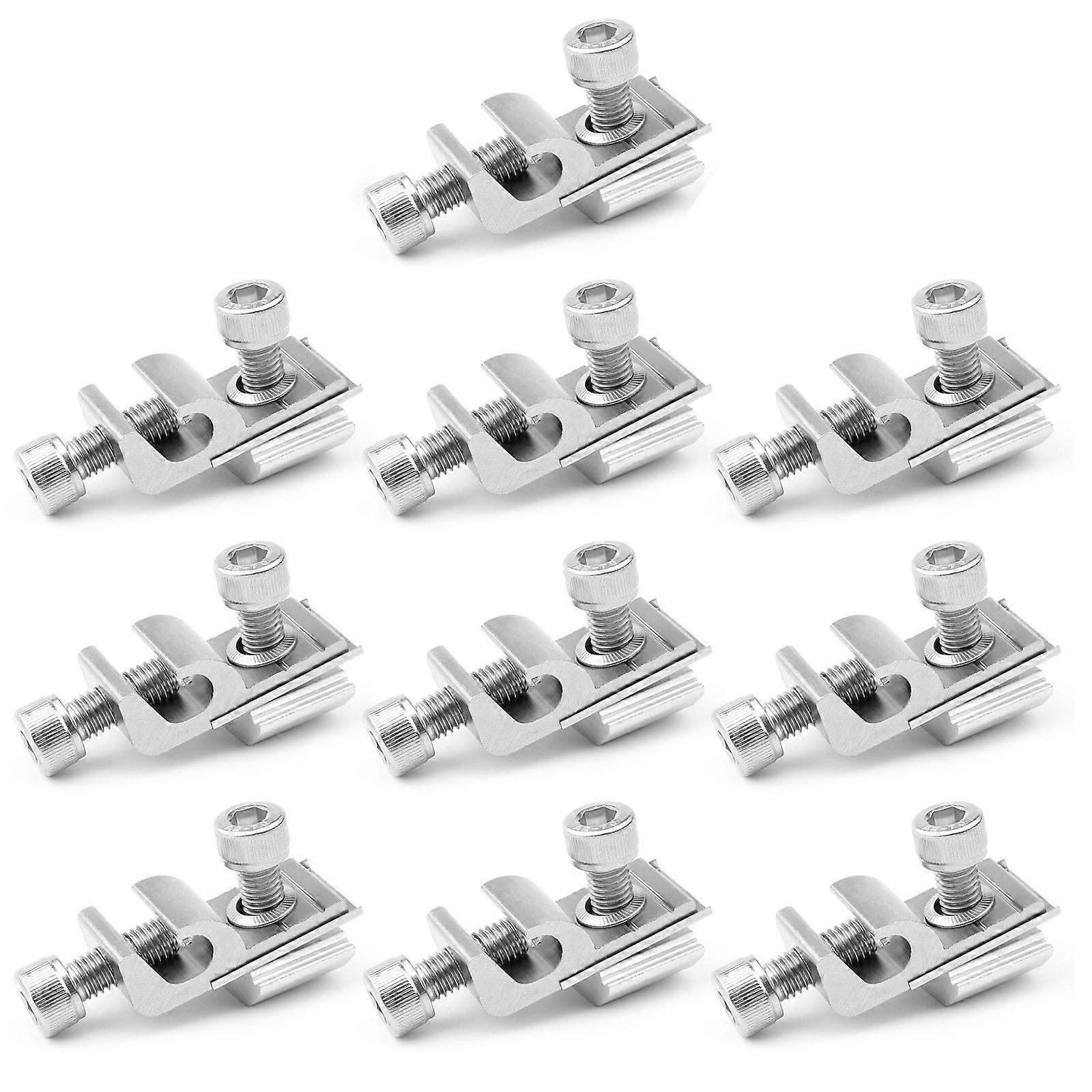 10 Pcs Solar Grounding Lug Solar Panel Fasteners Clip for Solar Mounting System for Lightning for Protection Grounding P