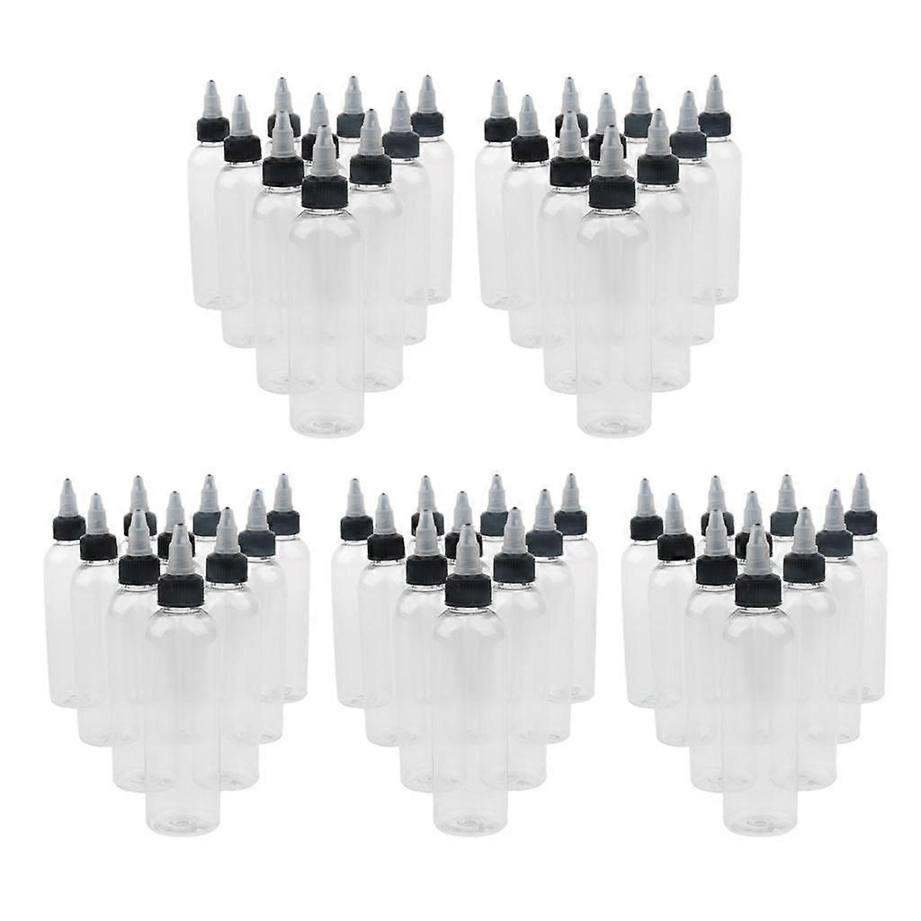50 Piece Plastic Spout Design Bottles with Swivel 120 Ml Liquid