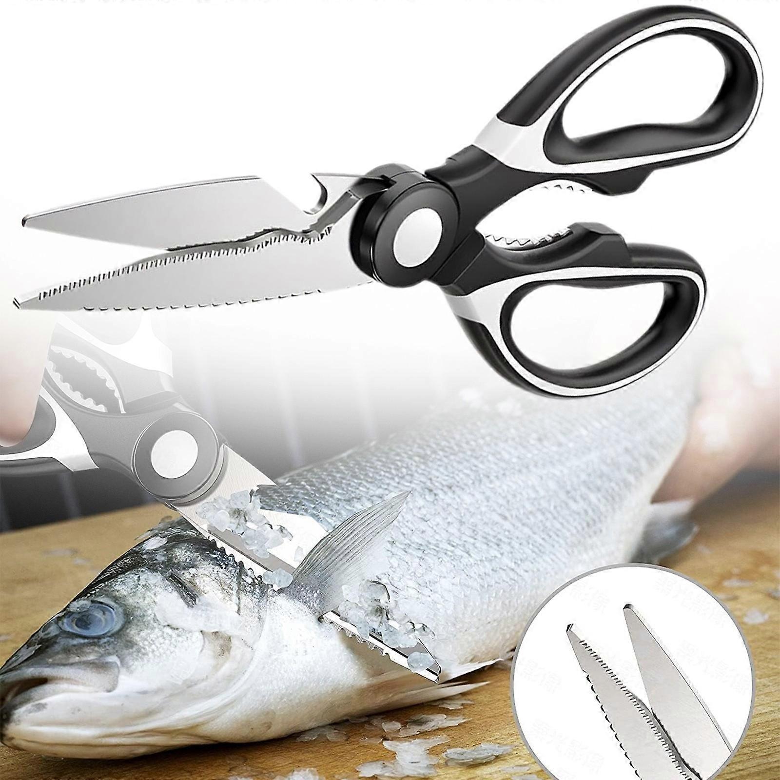 2 Pack Kitchen Shears Stainless Scissors Multi Purpose Food Poultry Shears For Fish Meat Vegetables Herbs Dishwasher
