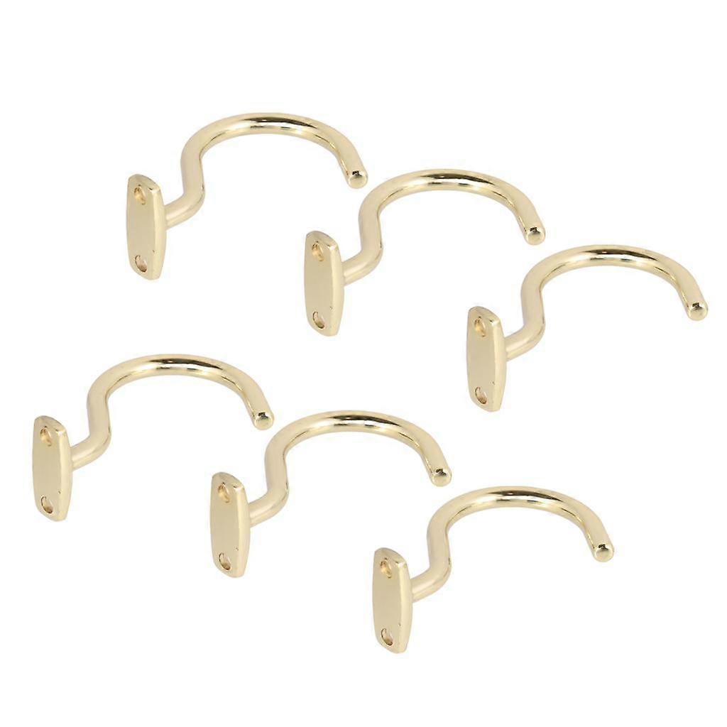 Set of 6 Pcs Snooker Billiard Pool Cue Brass Hook to Hold Bridge Stick Rack