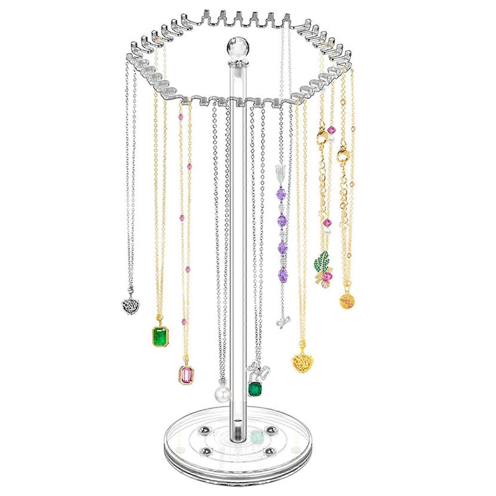 Versatile Jewelry Stand Space Saving Jewelry Stand with 360 Rotation feature for Necklace Display and Storage
