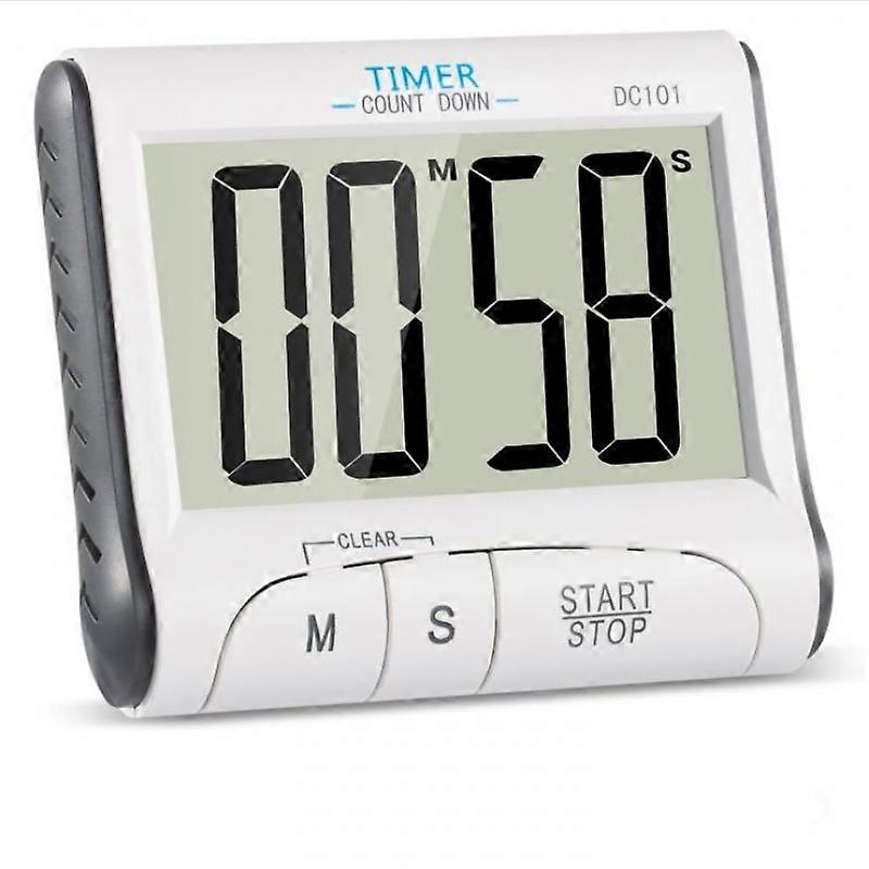 24H White Digital Magnetic Electronic Kitchen Timer