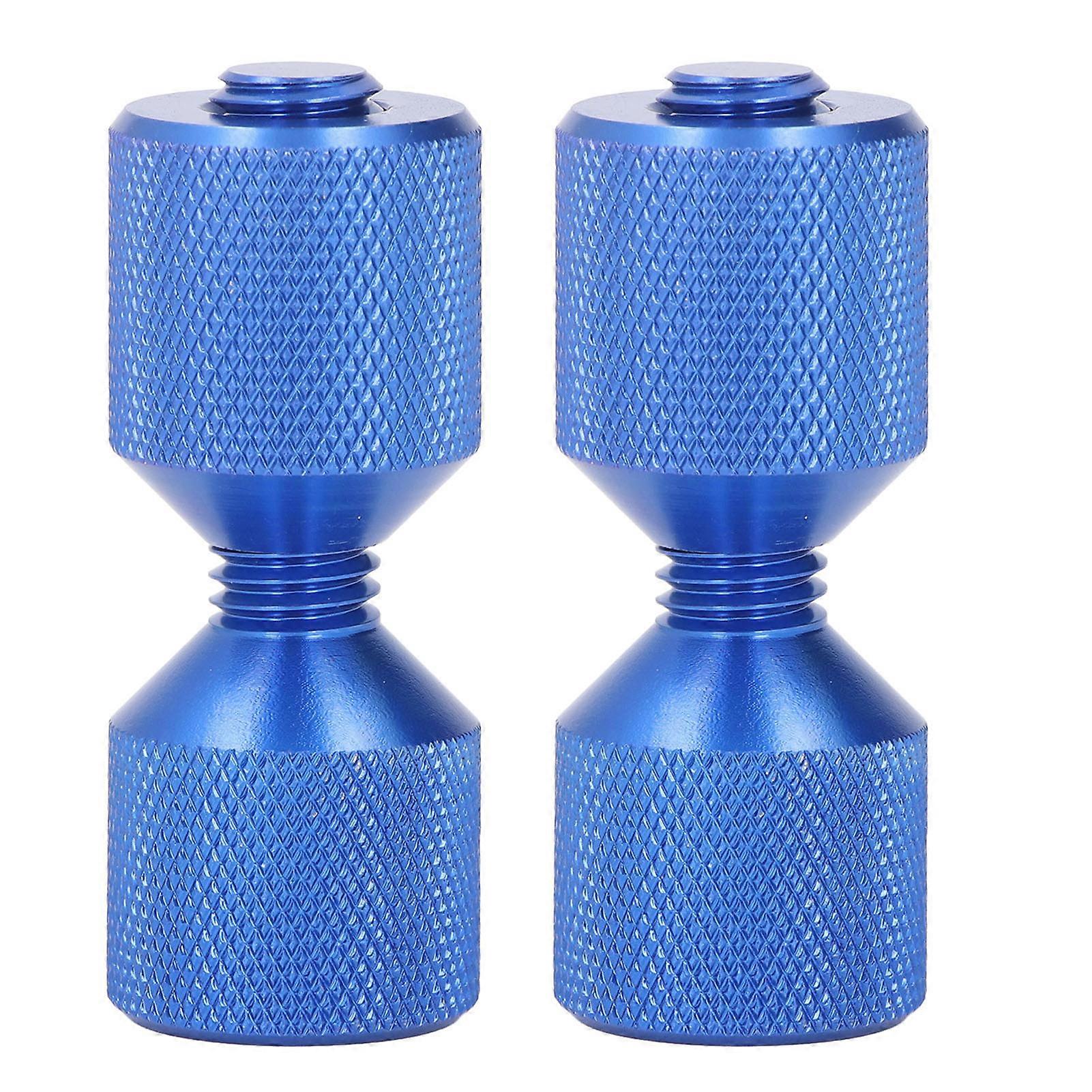 2pcs Flange Alignment Pins 1-1/8in Anodized Aluminum Double Hole for 0.5 to 14in 150LB Flanges Blue Durable Alignment Tool
