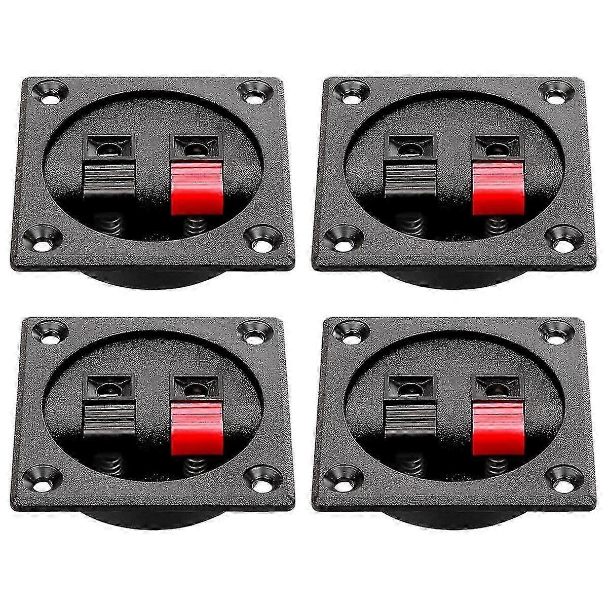 4PCS Speaker Box Terminal Cup, Spring Square Subwoofer Box Terminal Binding Post Connector for DIY