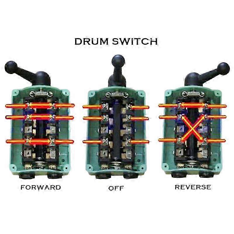 60 Amp Drum Switch Forward/Off/Reverse Motor Control Rain Proof Reversing 60A 123 * 85 * 7cm