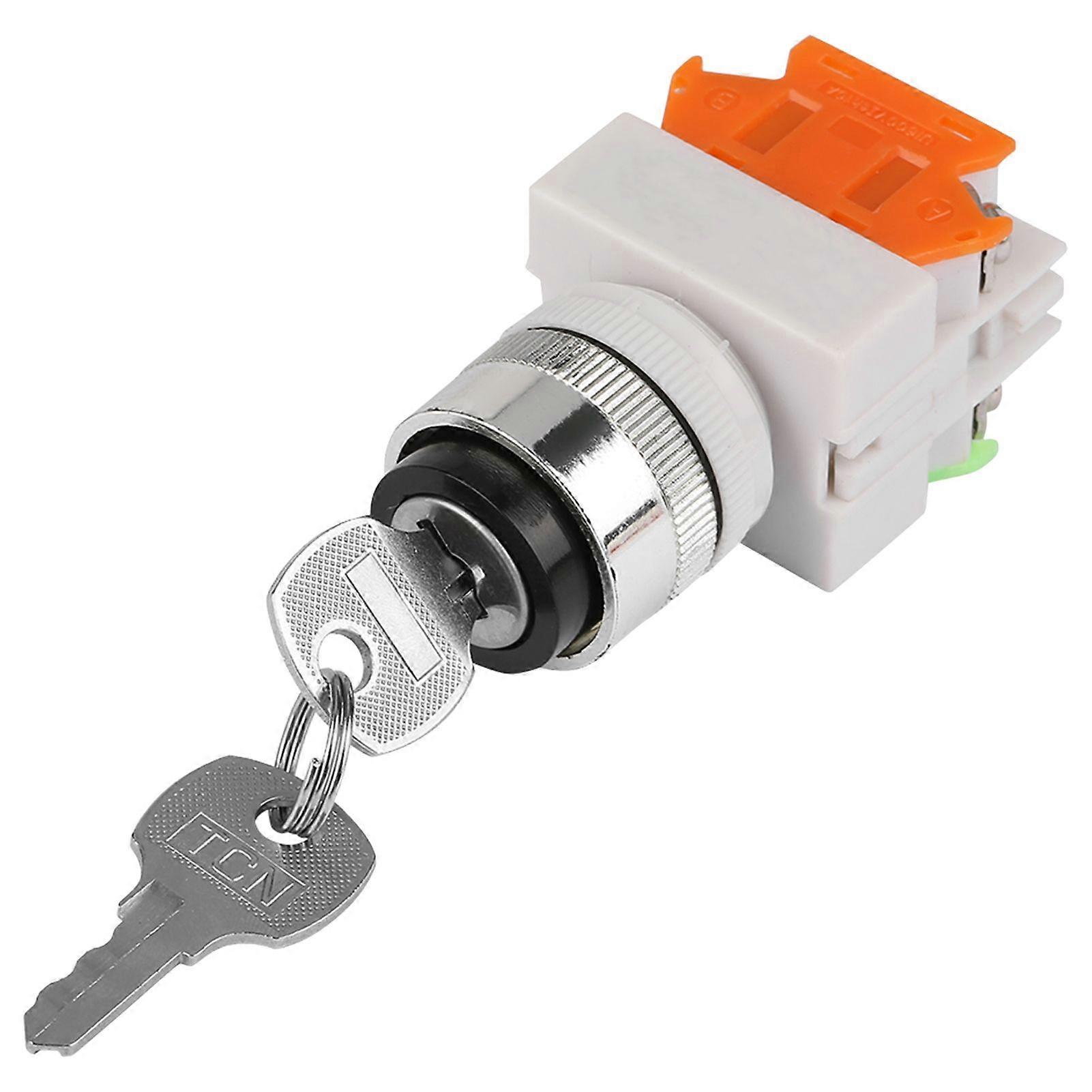 High quality  Two-position key rotary push button switch LAY37-11Y/21