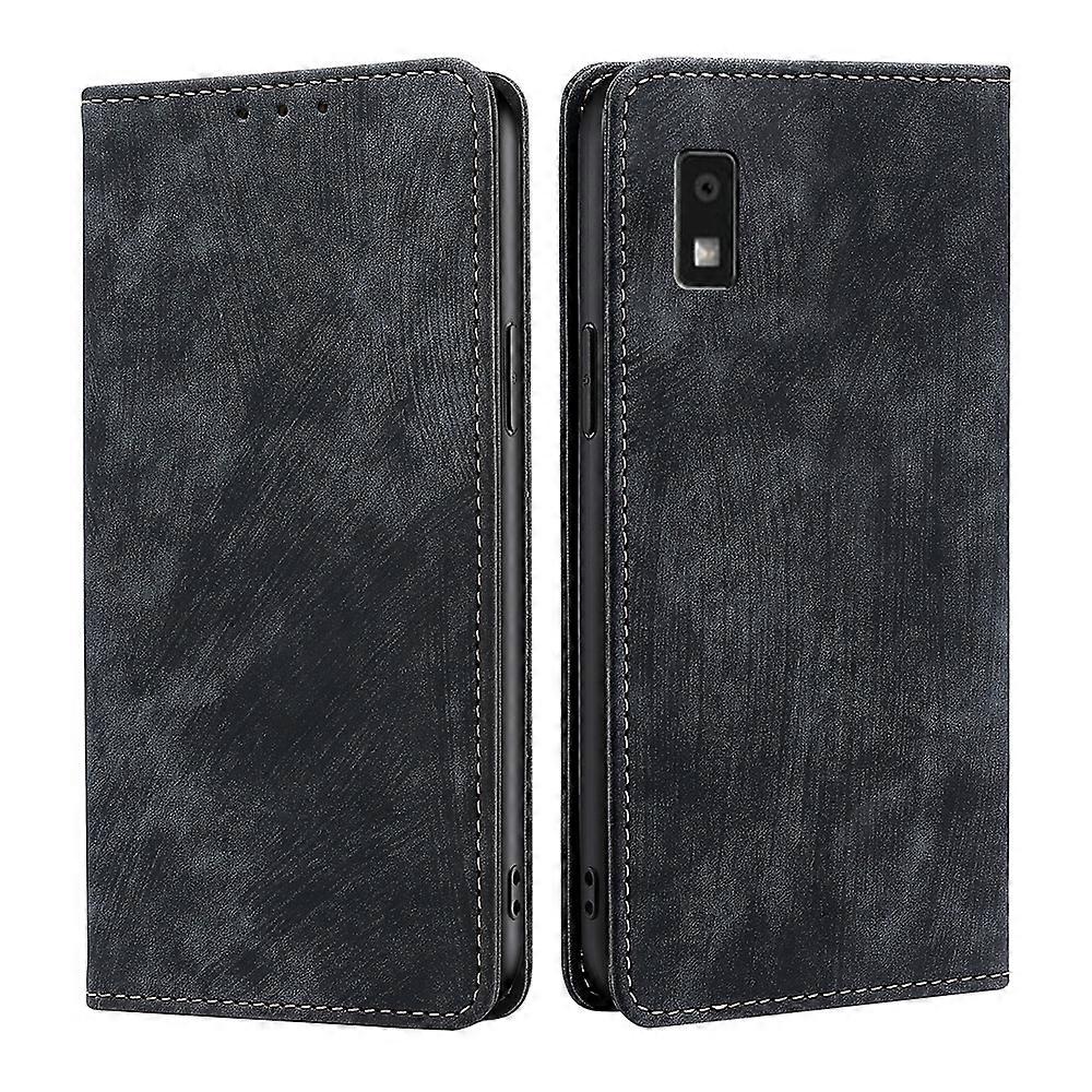 RFID Anti-theft Brush Magnetic Leather Phone Case