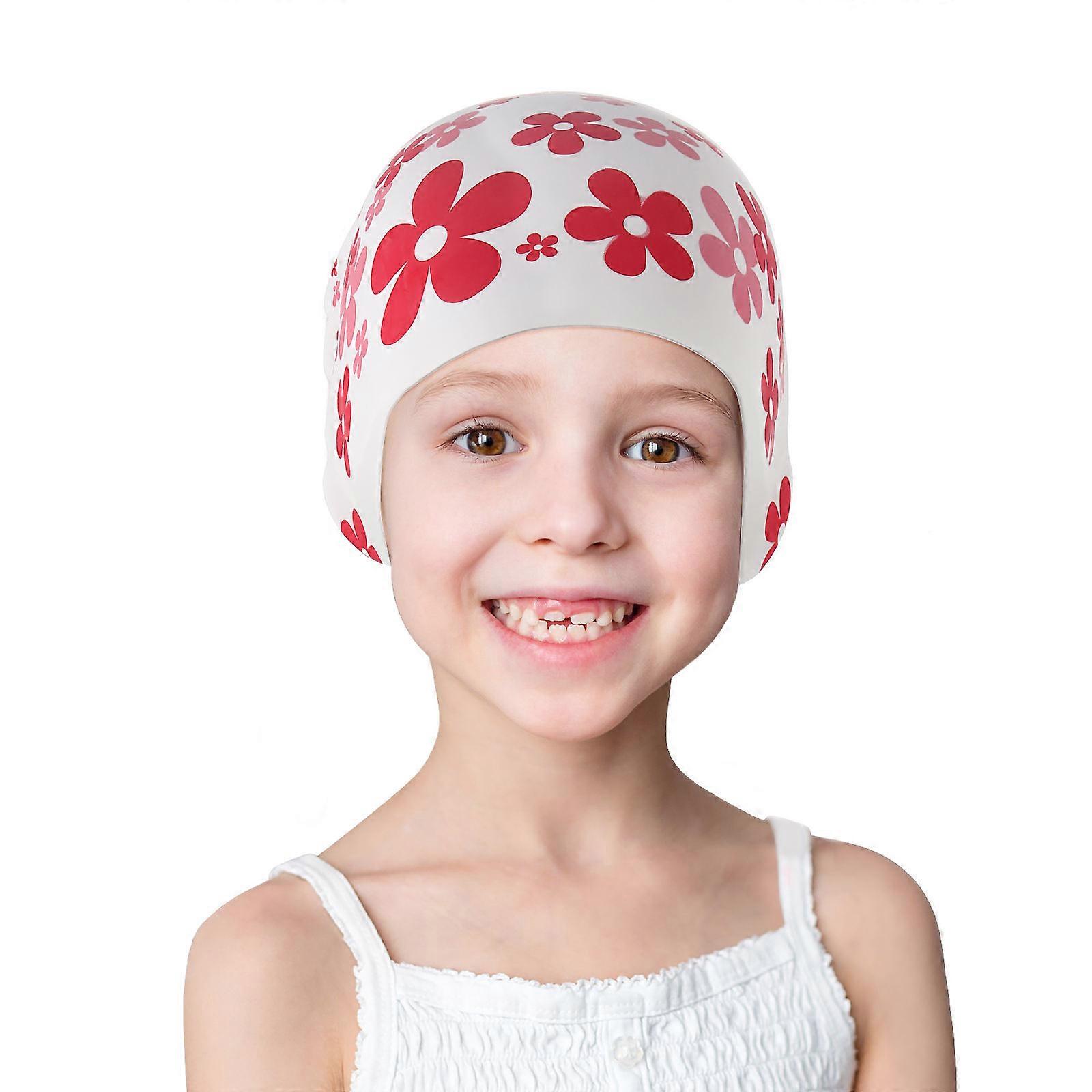 Functional Swim Cap for Children, Comfortable Silicone Bathing Hat for Water Sports