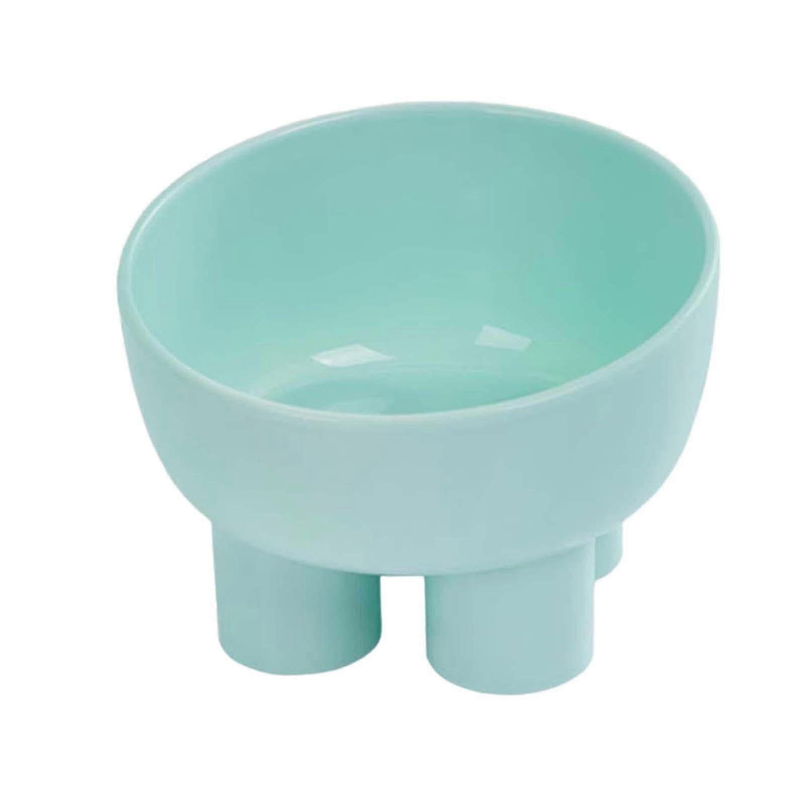 Tilted Cat Food Bowl with Slanted Waterer and Feeder for Indoor Cats, Suitable for Puppies and Kittens, Color: Blue