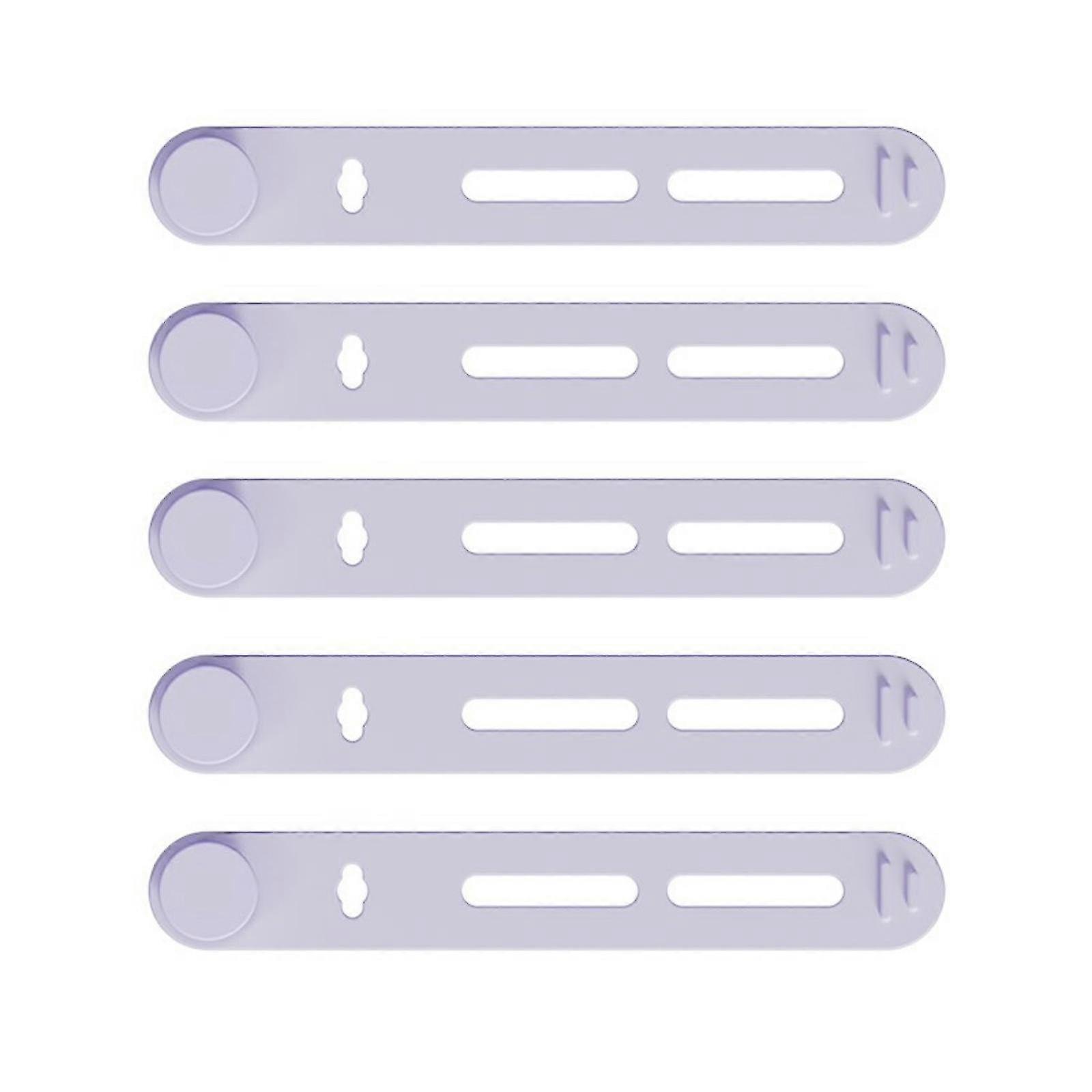 5 قطع سيليكون الكابلات روابط الحبل التفاف الأغطية القابلة لإعادة الاستخدام للمنظمين الكهربائيين