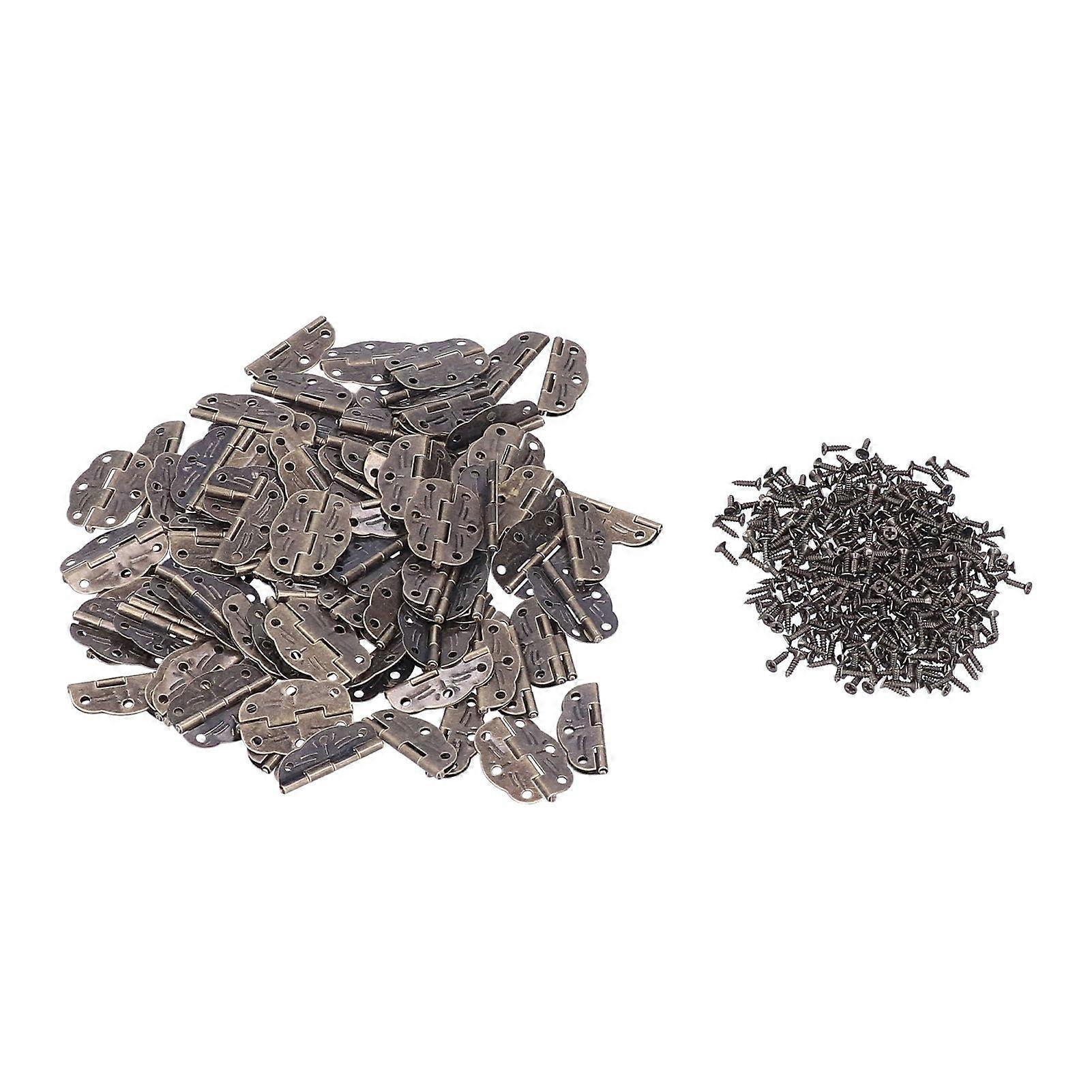 2025 Latest Model  100PCS Box Hinges Mini Portable Corrosion Resistance