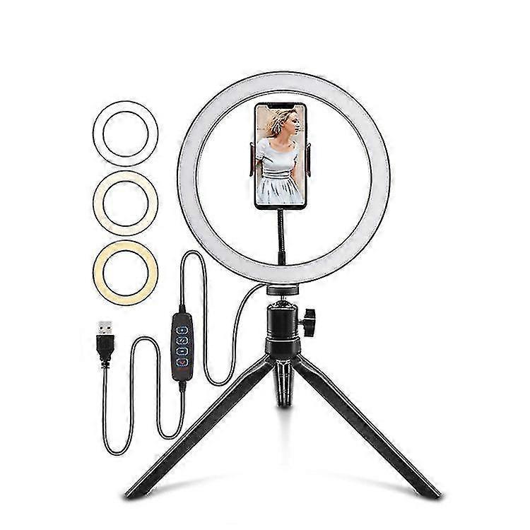 Selfie Flash Dimmable 6/10' LED Ring Light With Tripod Stand Phone Holder