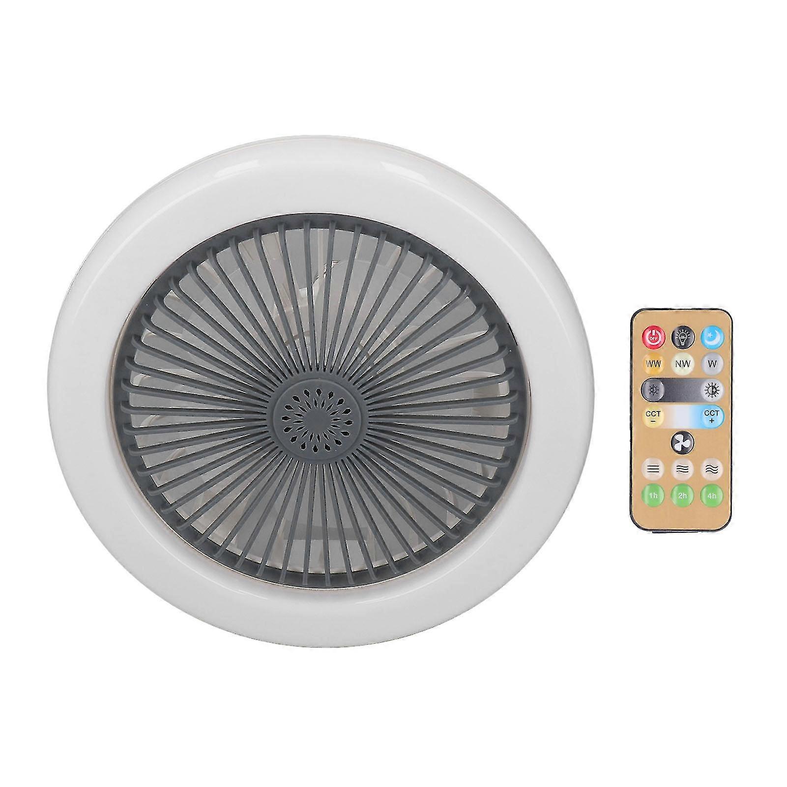 Remote Control Ceiling Fan with Light, E27 Holder, Adjustable Speed, 85-265V