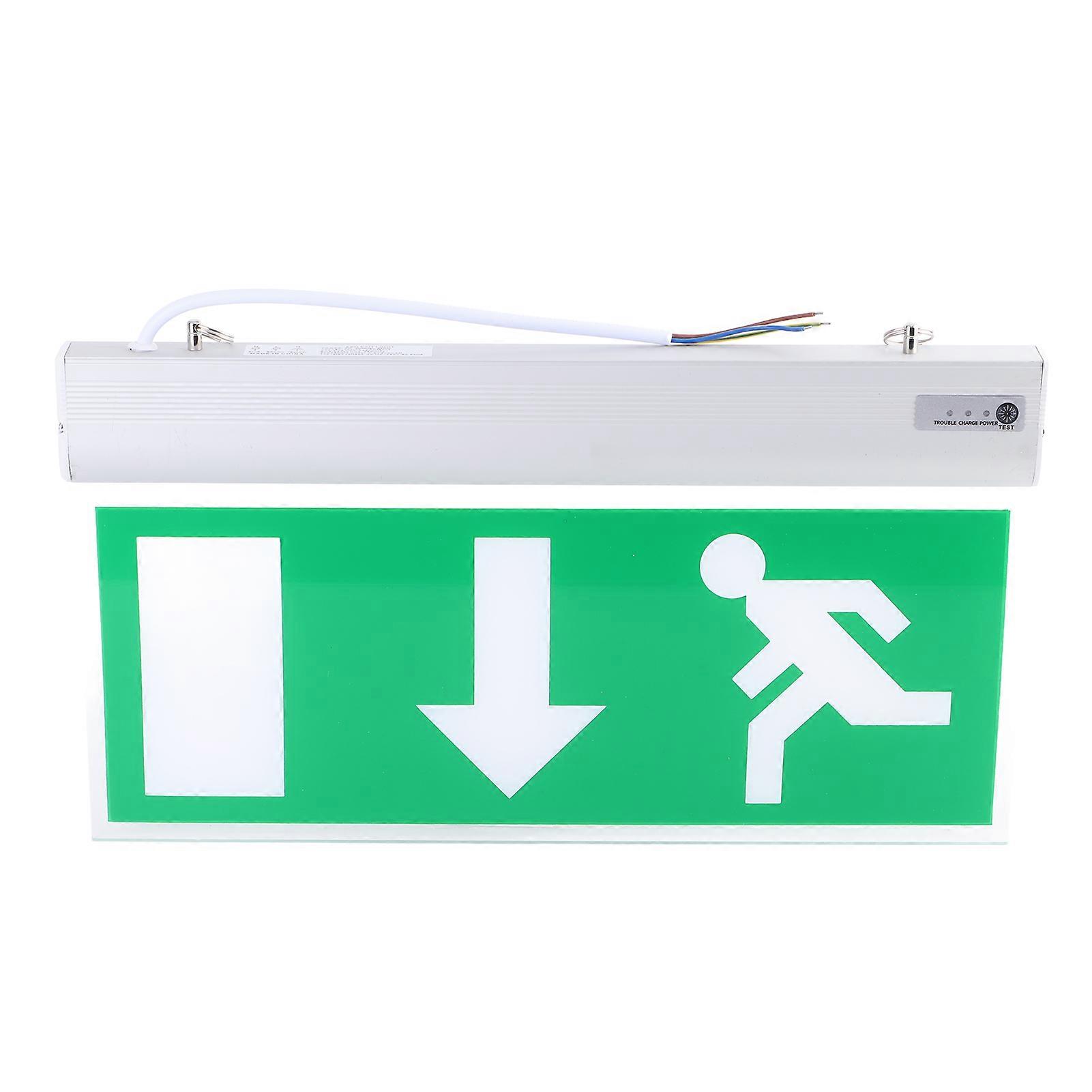 Panneau lumineux de sortie de secours à LED en acrylique, indicateur d'évacuation de sécurité, 110-220 V