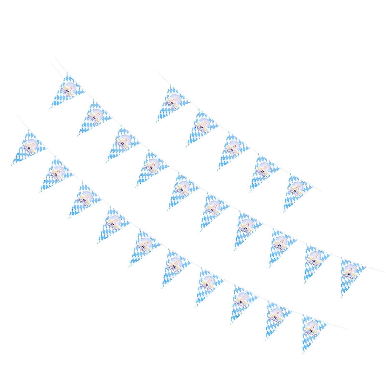 Triangle Flag Banner Festival Design Party Atmosphere Creation Home Decor Polyester 30x20cm 1Pack