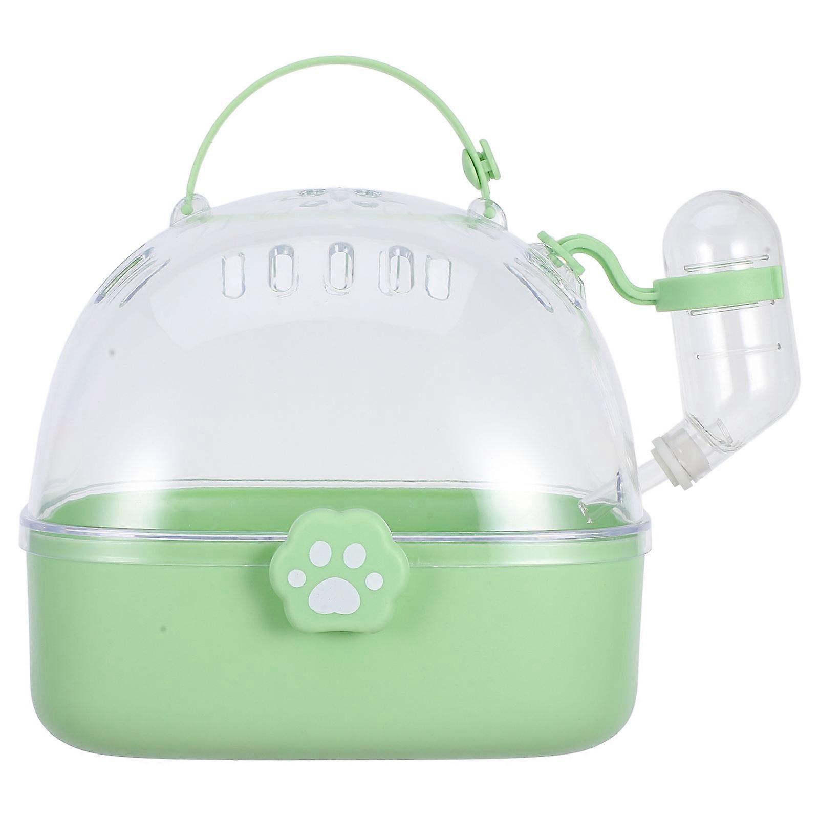 Portable Hamster Travel Carrier with Water Bottle – Durable Small Animal Cage for Gerbils & Hamsters, Spacious Interior & Secure Locking Design