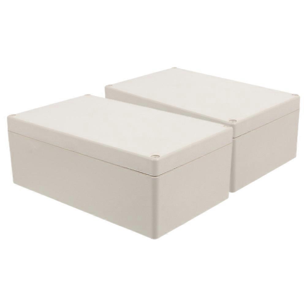 Plastic Junction Box Electrical Weatherproof Controller Waterproof Box Garden Use 20.00X12.00X7.50CM Assorted Color 2Pcs