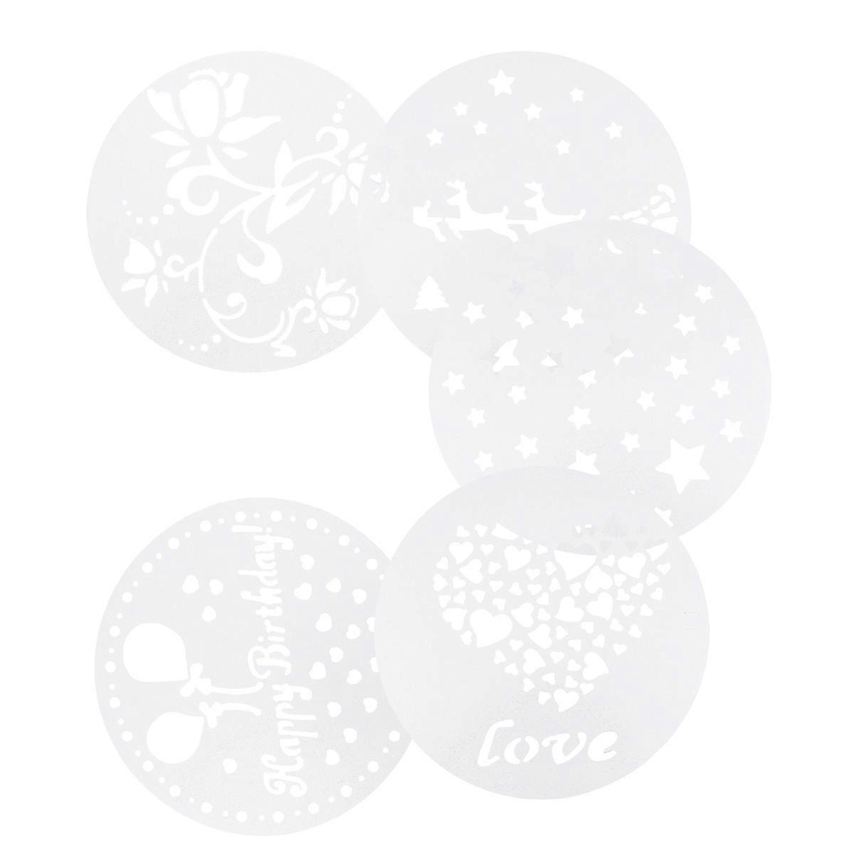 Cake Decorating Stencils Baking Molds For Cakes Diy Tool Home Bakers Plastic 5Pcs