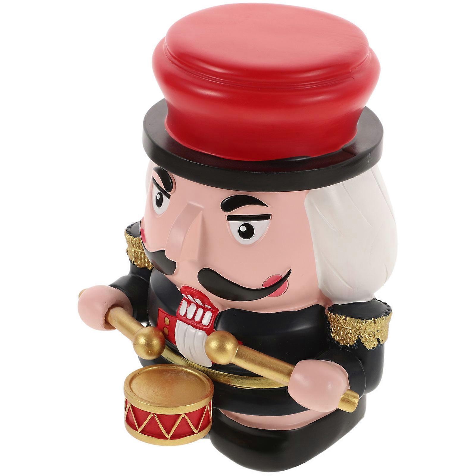 男の子のための貯金箱くるみ割り人形の形をした樹脂のお金の節約コイン収納保育園の装飾のための1個
