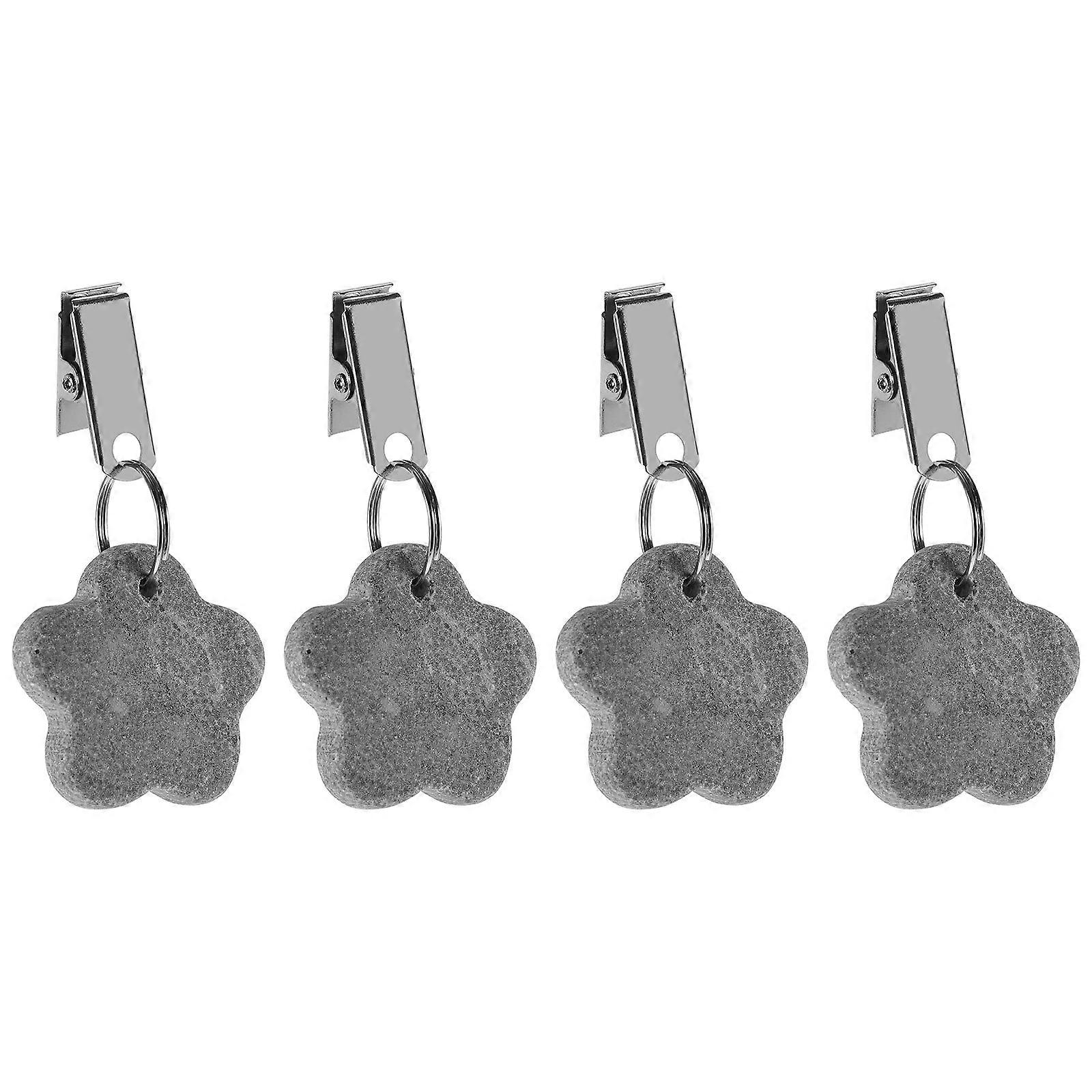 Picnic Table Weights Clips Flower Shaped Design 4Pcs