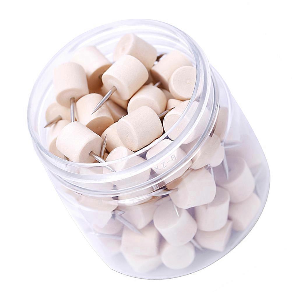 Bulletin Board Thumbtacks Diy Tools Fastening Office Supplies Wood And Metal Thumbtacks For School Projects 80Pcs