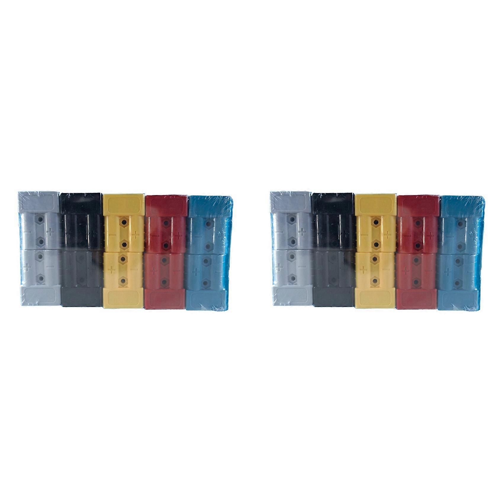 10PCS Anderson Style Plug Connector 50A with Anderson Handle Forklift Battery Charging Quick Connect