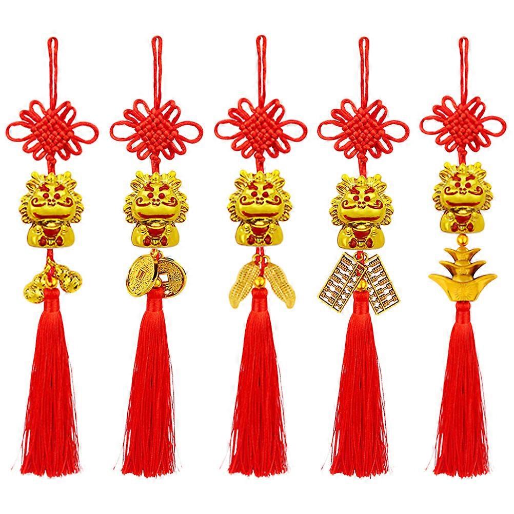 Here's a refined and professional product description for your **5pcs Chinese Style Dragon Pendant Hanging Ornament**, suitable for use in online or