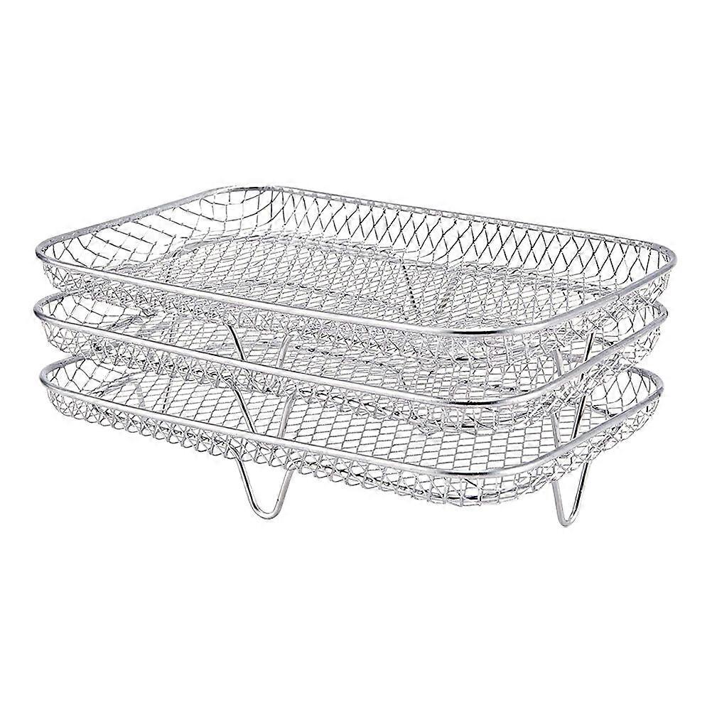 It looks like you're referring to a **Stainless Steel Three Layer Air Fryer Grill Rack** — a multi functional kitchen accessory designed to enhance
