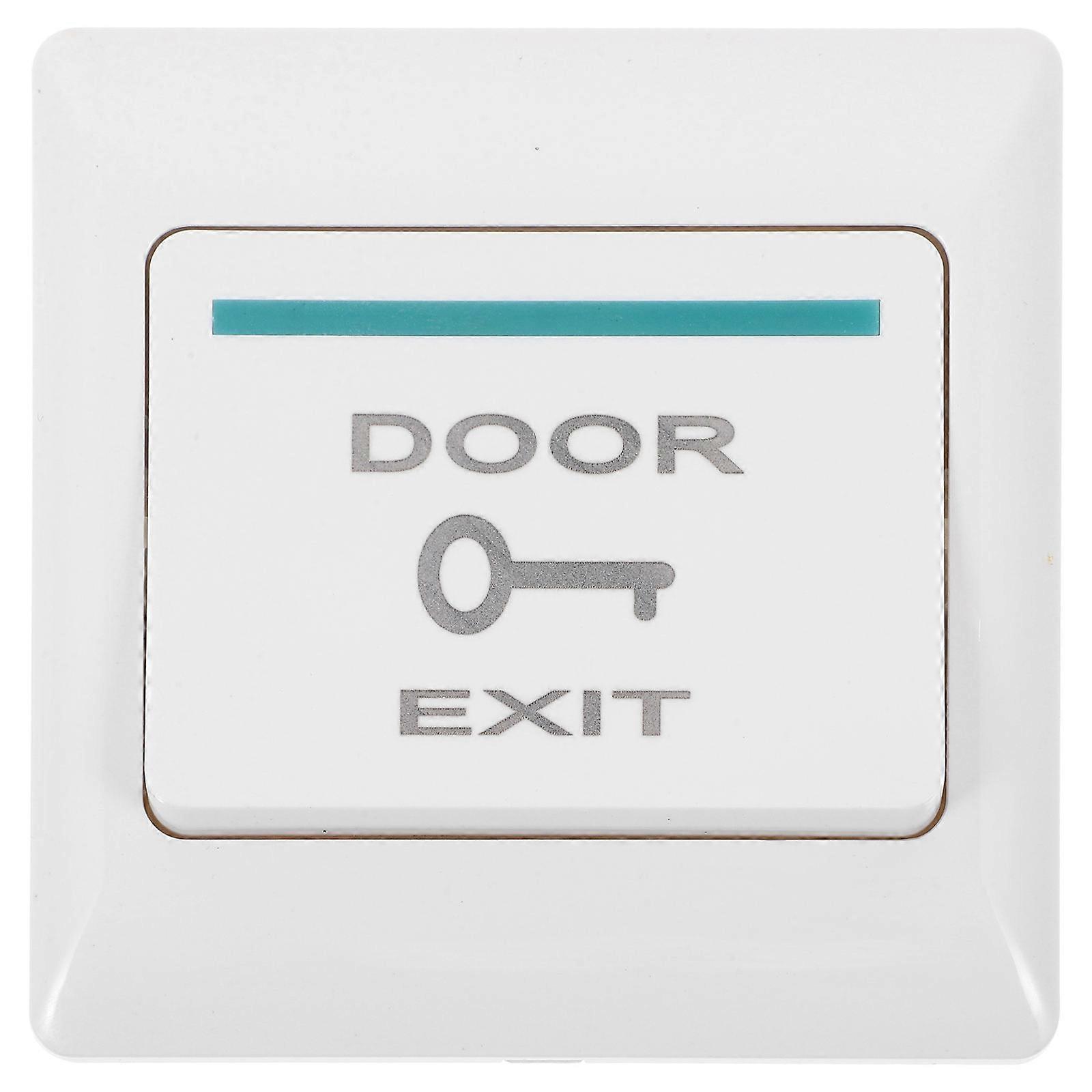 Push to Exit Button Wall Plate for Door Access Control System, Durable Doorbell Cover Replacement Panel, Easy Installation Switch Accessory